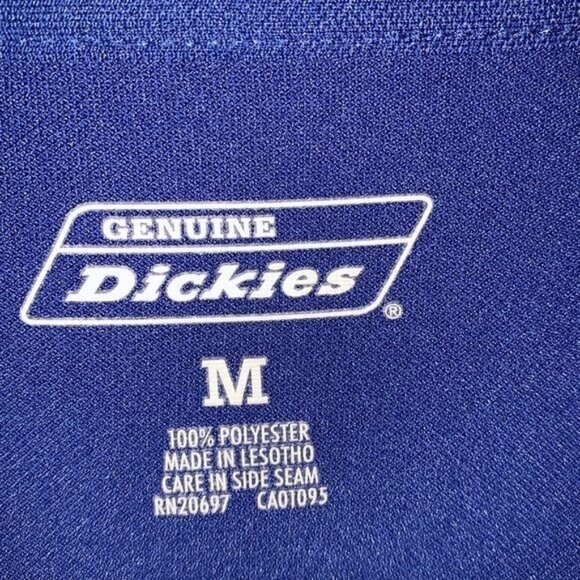 Dickies Mens Blue Long Sleeve Pocket Crewneck Shirt M Polyester - Picture 2 of 8